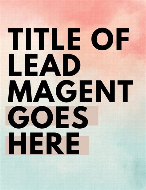 Lead Magnet Template - Etsy