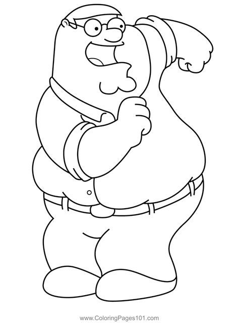 Peter Griffin Dancing Family Guy Coloring Page for Kids - Free Family ...