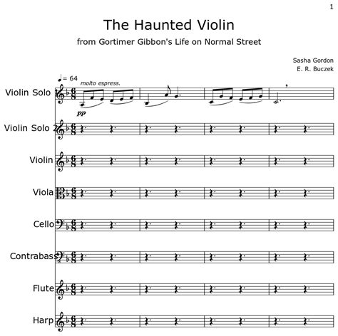 The Haunted Violin - Sheet music for Violin, Viola, Cello, Contrabass ...