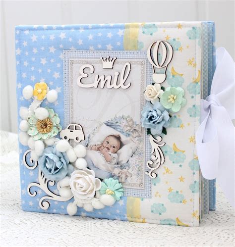 Baby photo album Baby book Newborn album Scrapbook Photo Album Book ...