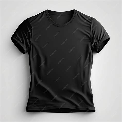 Premium AI Image | plain black t-shirt mockup photo