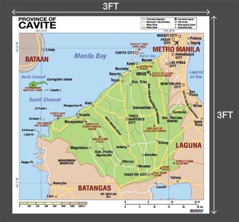 CAVITE MAP TARPAULIN POSTER 3X3FT | Lazada PH