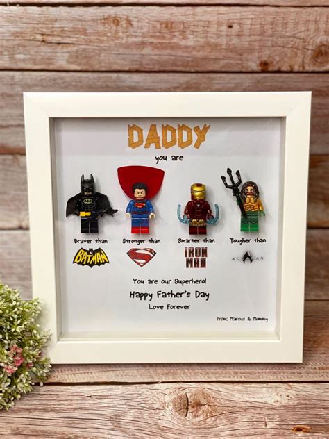 Customised DC Marvel lego frame/Birthday/father’s day/Mother’s day gift, Hobbies & Toys ...