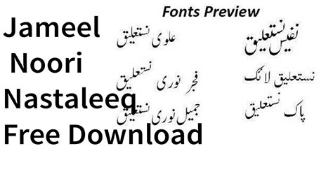 Jameel Noori Nastaleeq Urdu Font Free Download - Technical Hamid