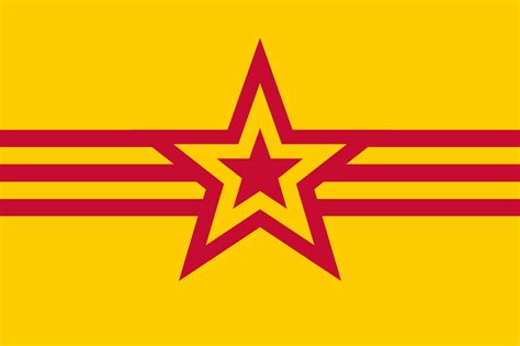 Flag of a united Vietnam if the north and south signed an armistice in 1975 : vexillology