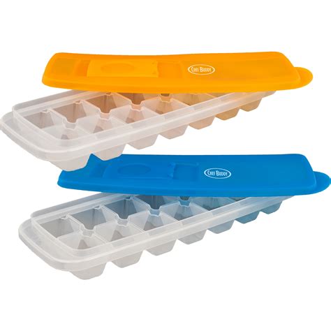 Chef Buddy Plastic 14-Cavity Storage Ice Cube Tray, Set of 2 Count - Walmart.com