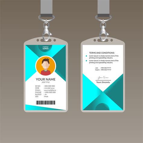 Corporate Vector Id Card Design Template Template For Free Download On