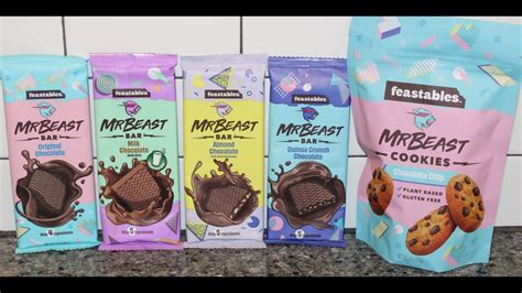 Feastables MrBeast Chocolate Bar Original/Milk/Almond/Quinoa Crunch ...