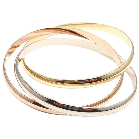 Cartier Trinity Three-Color Gold Bangle Bracelet at 1stDibs | cartier ...