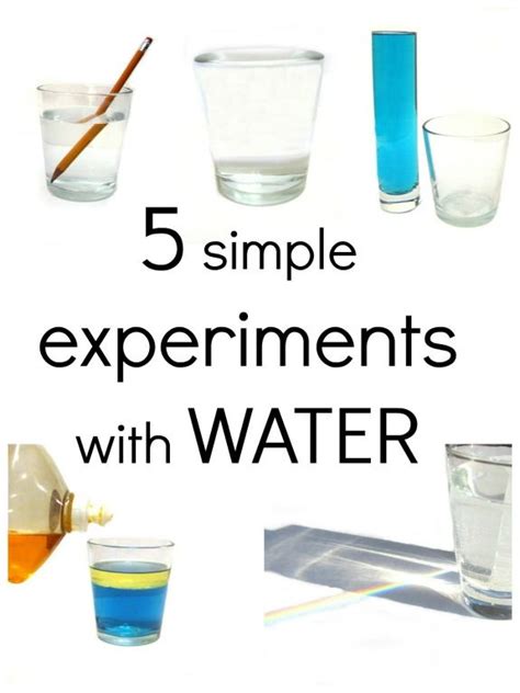 5 Simple Experiments with Water - Inner Child Fun | Learning science ...