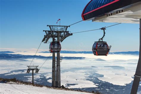 Ski resort. Gondola lift stock image. Image of gondola - 128891087