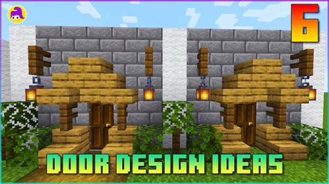 6 Easy Design Ideas for Doors - Minecraft tutorial - YouTube