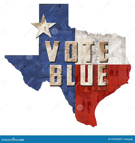 Vote Texas Democrat Vote Blue TX Stock Illustration - Illustration of ...