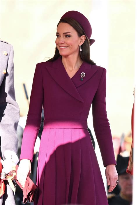 Kate Middleton, The Princess Of Wales, Kicks Off Festive Season in a Burgundy Coat Dress | Vogue