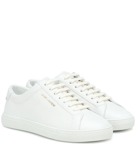 Andy leather sneakers | Leather sneakers women, White leather sneakers, Saint laurent sneakers