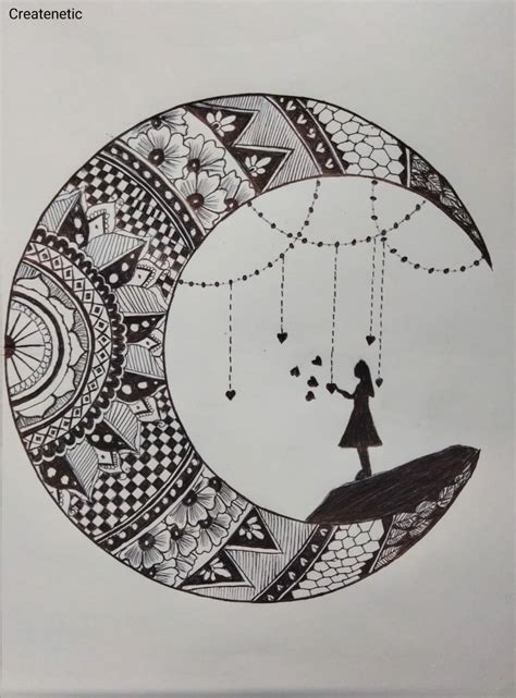 Half Moon Mandala Art : r/mandalas