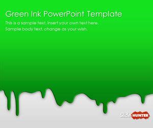 Free Green Ink PowerPoint Template - Free PowerPoint Templates - SlideHunter.com