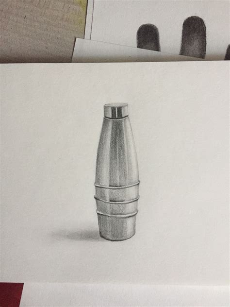 Metal bottle | Bottle drawing, Pencil shading, Object drawing