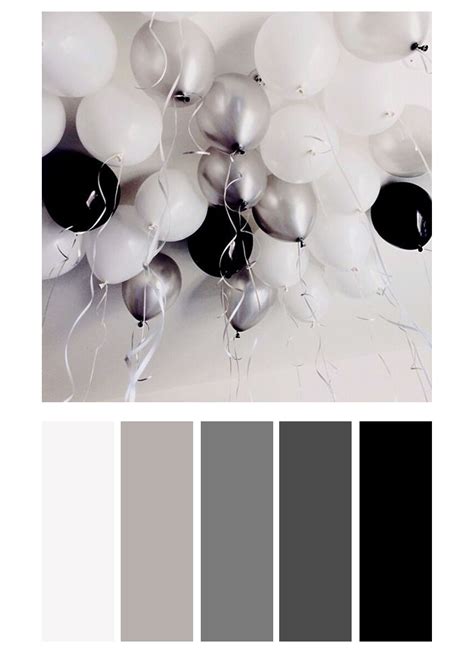 color palette, White, Grey, Silver, Black. #colorpallete | Black color ...