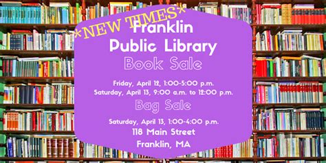 Franklin Matters: Library Book Sale - April 12-13