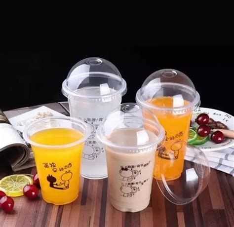 Disposable plastic Transperent juice cup with lid at Rs 2.50/piece | in ...