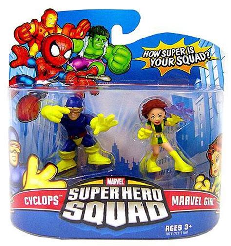 Marvel Super Hero Squad Series 11 Cyclops Marvel Girl 3 Action Figure 2 ...