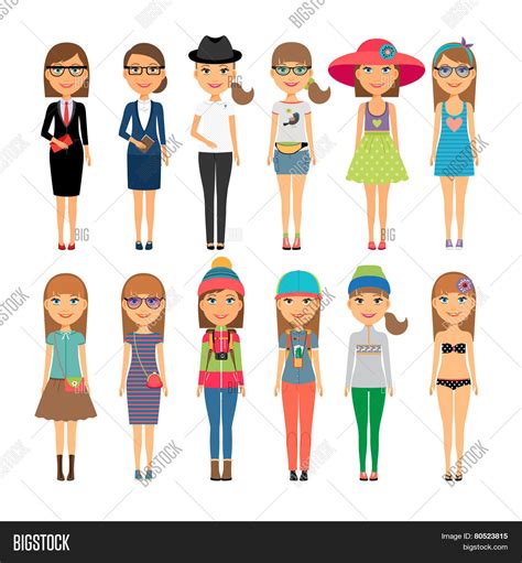 Cutie Cartoon Fashion Vector & Photo (Free Trial) | Bigstock