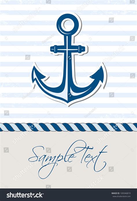 Nautical Background Anchor Stock Vector (Royalty Free) 109346819 ...