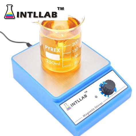 Laboratory chemistry magnetic stirrer magnetic mixer with stir bar 3000 rpm 0.86W AC100 to 240V ...