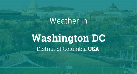 Weather for Washington DC, USA