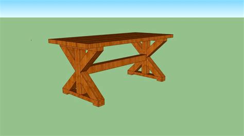 Farmhouse Table 3d model