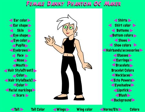 Female Danny Phantom Oc Maker V. 2 by Creators-Paradise on DeviantArt