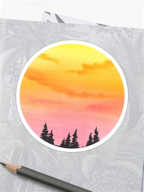 'Sunset' Sticker by RosanneCreates | Sunset, Sticker design, Vinyl sticker