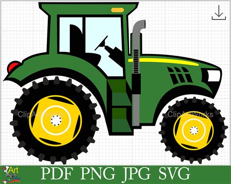 Tractor John Deere Clipart - Etsy