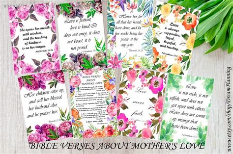 Mothers Day Bible Verses Cards Scripture Memory Cards Bible Journaling Esv Scripture Mothers ...