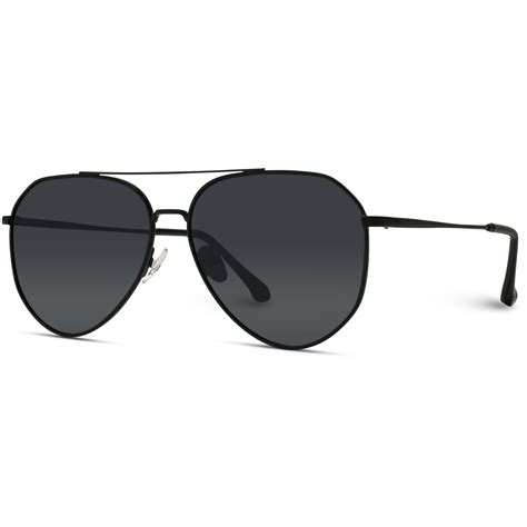 modern polarized aviator sunglasses, black lens polarized sunglasses for men, women aviator ...