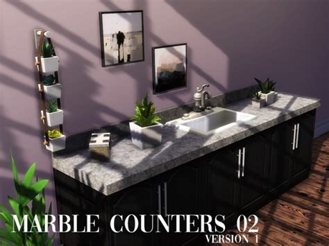 Marble counters 02 at Celinaccsims » Sims 4 Updates