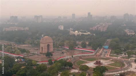 India gate in Delhi, 4k aerial drone footage Stock Video | Adobe Stock