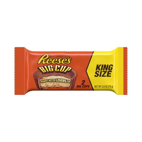 Reese's, Big Cup King Size Peanut Butter Cups, 2.8 Oz - Walmart.com - Walmart.com