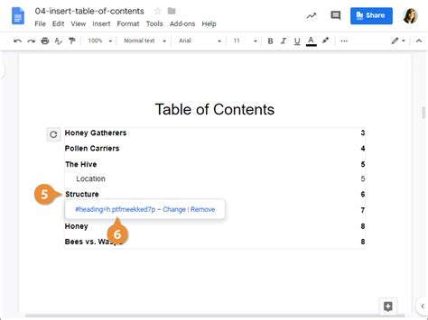 Table Of Contents Google Docs Template