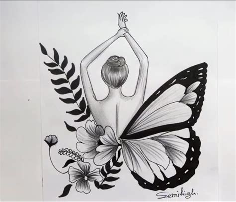 Beautiful Butterfly Drawing Picture | colorbutterflydrawing