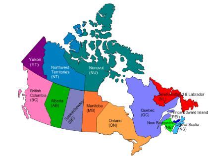 Map Of Canada Provinces For Kids ~ AFP CV