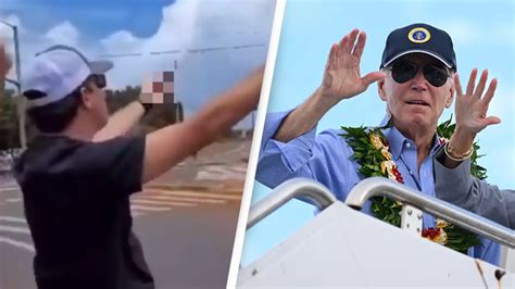 Hawaiians flip off Joe Biden as he arrives in the state following ...