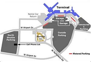 Airport Parking Maps For San Jose, Santa Barbara, Savannah, Seattle