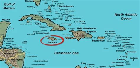 Map of Jamaica, West Indies; Plus World Maps of Jamaica And Parishes