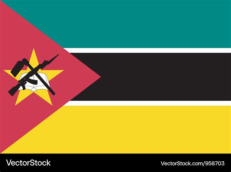 Mozambican flag Royalty Free Vector Image - VectorStock