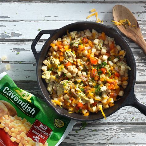 Family Breakfast Potato Skillet Recipe | Cavendish Farms | Recipe in 2022 | Recipes, Hashbrown ...