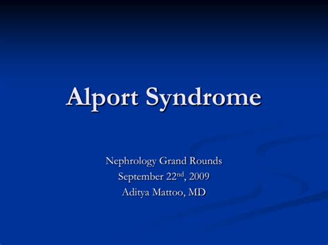 Alport Syndrome