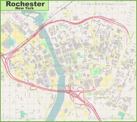 Rochester downtown map