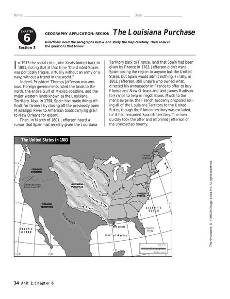 ️Louisiana Purchase Worksheet Free Download| Gambr.co